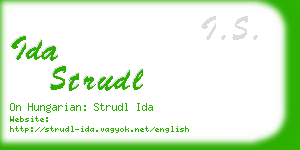 ida strudl business card